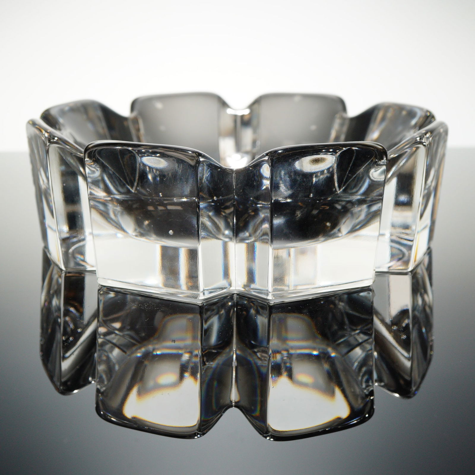 Orrefors Crystal Corona Dish or Ashtray by Lars Hellsten (1 of 3)