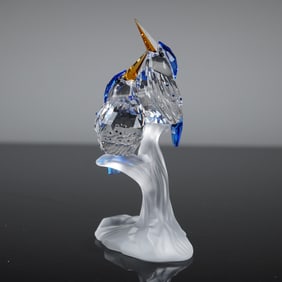 Swarovski Crystal Figurine Malachite Kingfishers