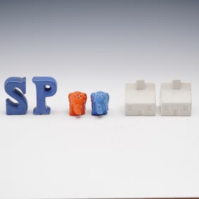 6pc Salt and Pepper Shaker Collection - Letters, Elephants, and Houses