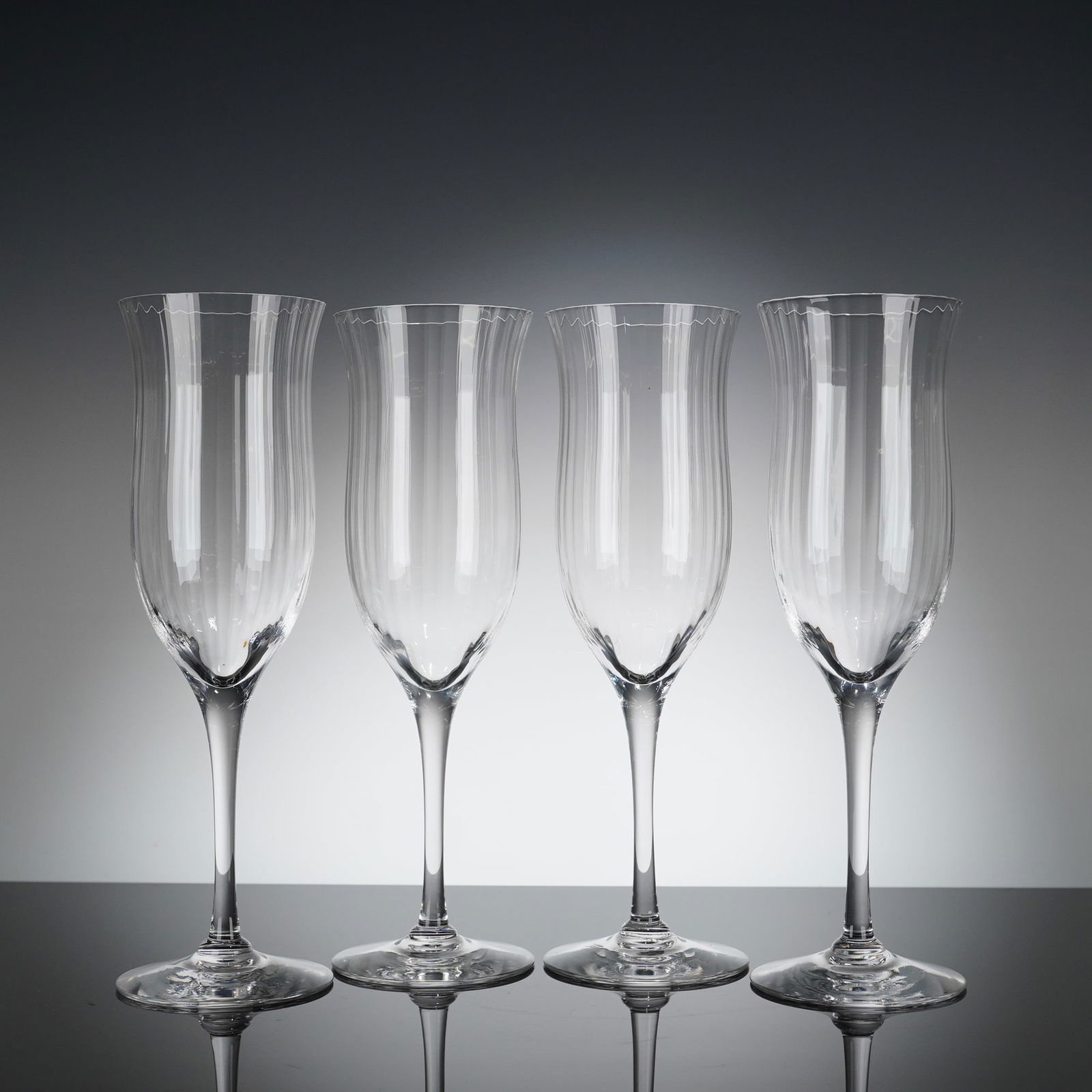 4pc Orrefors by Gunnar Cyren Harmony Champagne Flutes (1 of 4)