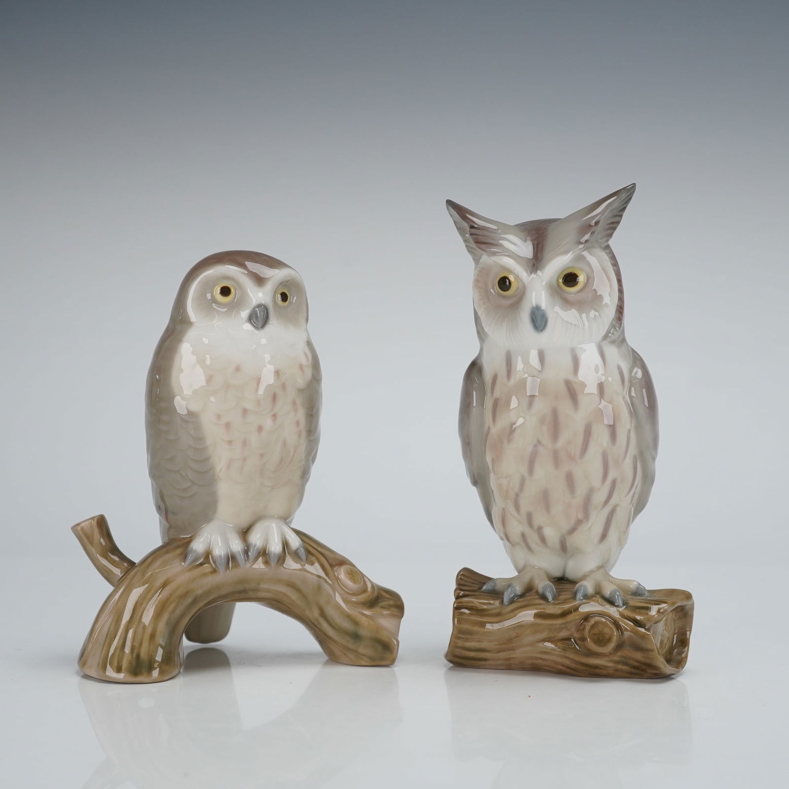 Pair of Lladro Porcelain Owl Figurines (1 of 4)