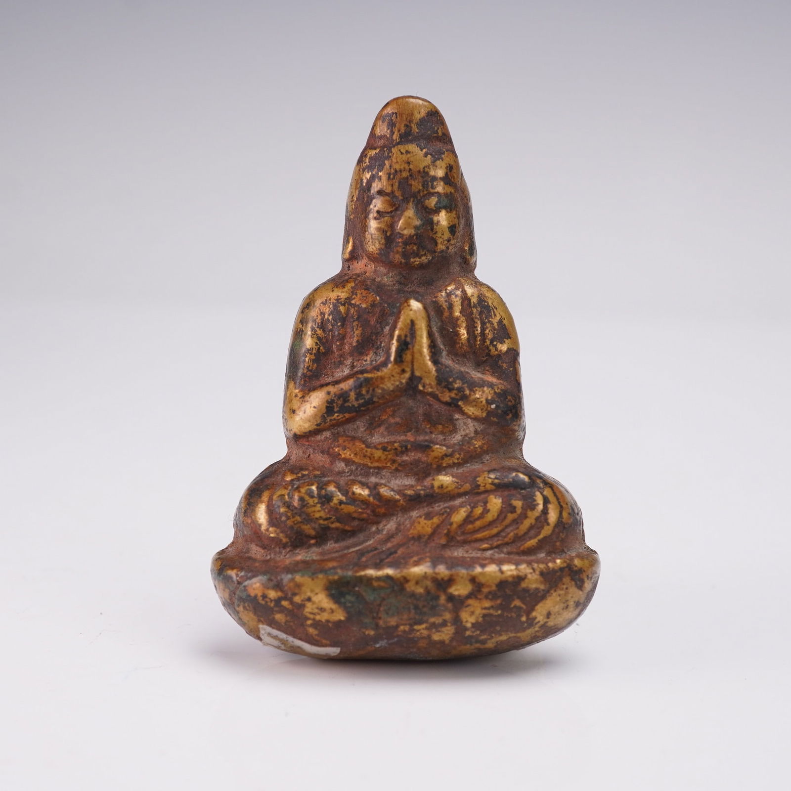 Japanese Heian Period Small Gilt Bronze Seated Kannon Figurine (1 of 4)