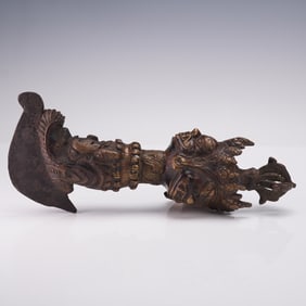 Tibetan Bronze Sacrificial Kartika Blade