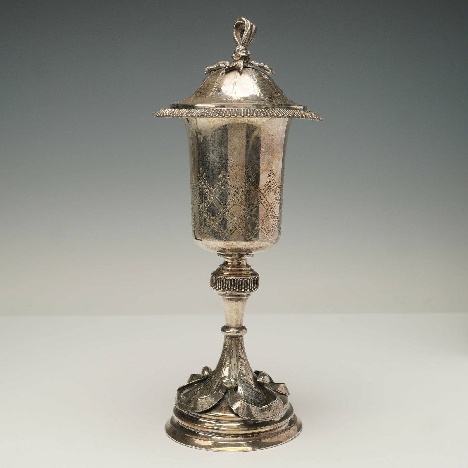 Russian Silver Chalice with Cover and Engraved Presentation (1 of 9)