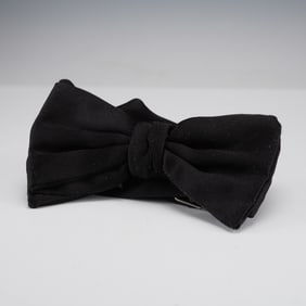 A Giorgio Armani Black Silk Men Bow Tie