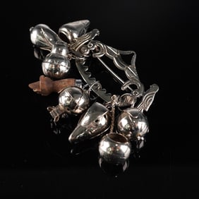 Vintage Silver Toned Penca de Balangandan Brazilian Amulet