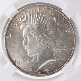 1923 United States Silver Peace Dollar Coin