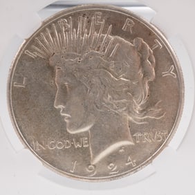 1924 Peace Dollar Silver Coin