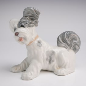 Lladro Porcelain Figurine, Skye Terrier Dog 1004643