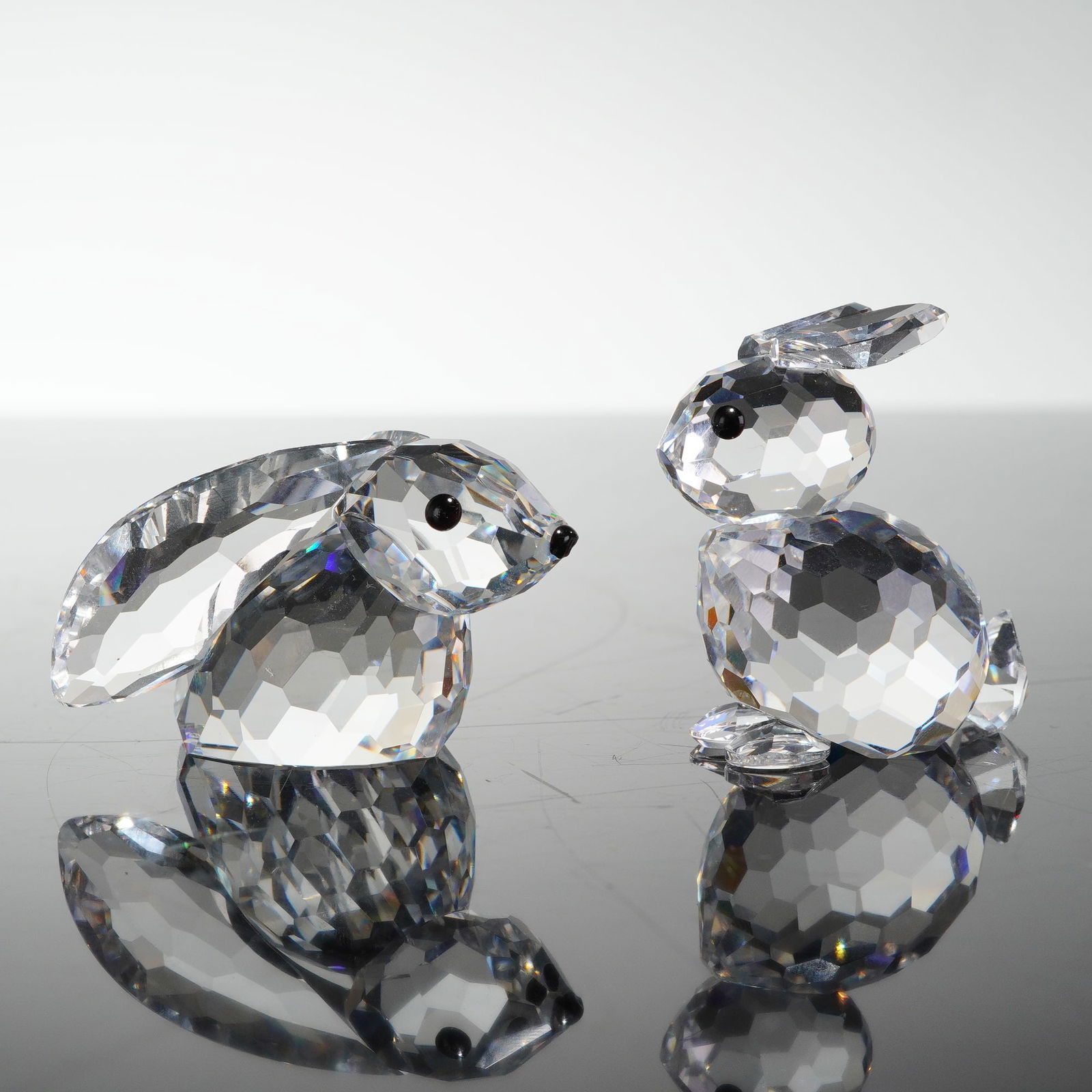 2pc Swarovski Crystal Bunny Rabbit Figurines (1 of 5)