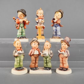 6pc Goebel Hummel Porcelain Figurines, Singers and Musicians