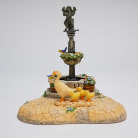 Goebel Fountain Square Figurine Mark 1049-D and Original Box