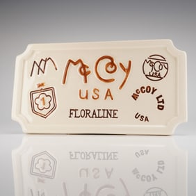 McCoy Pottery Floraline Dealer Display Sign Plaque