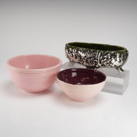 3 McCoy Pottery Bowls & Planter, Mid-Century