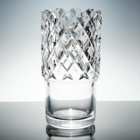 Orrefors Cylinder Cut Crystal Vase