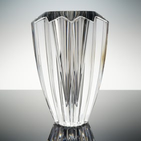 Orrefors Sweden Fleur Patern Heavy Crystal Vase