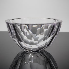Orrefors Zenith Crystal Bowl Designed by Anne Nilsson