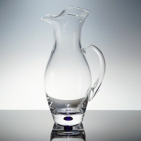 Orrefors Intermezzo Blue Crystal Pitcher