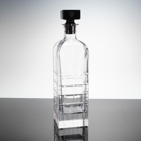 Orrefors by Jan Johansson Street Crystal Decanter with Stopper and Box