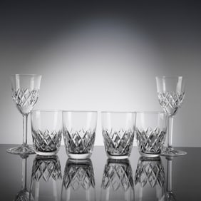 A Collection of 6 Orrefors Crystal Glasses