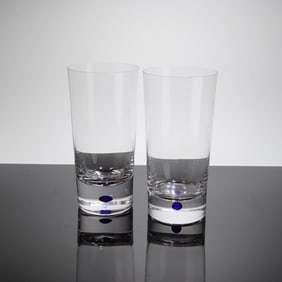 A Pair of Orrefors Intermezzo Crystal Tumbler Glasses