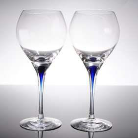 A Pair of Orrefors Intermezzo Stemmed Glasses