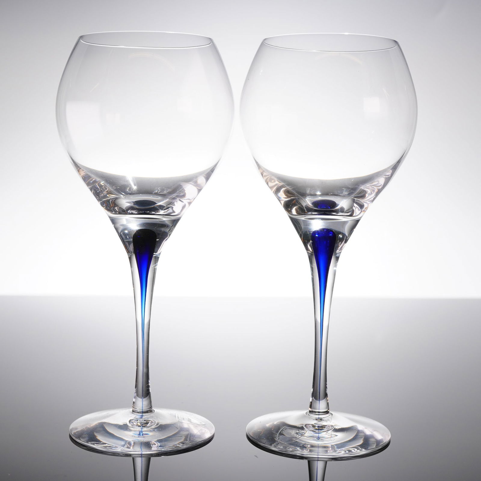 A Pair of Orrefors Intermezzo Stemmed Glasses (1 of 4)