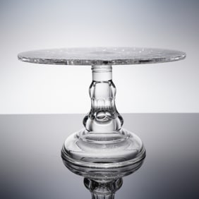 EAPG Pressed Glass Pedestal Cake Stand