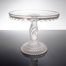 Early American Pressed Glass Cake Stand