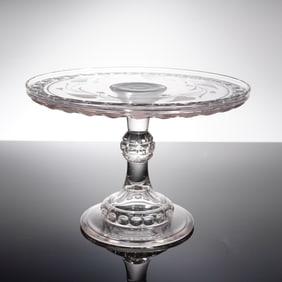Early American Pressed Glass Cake Stand