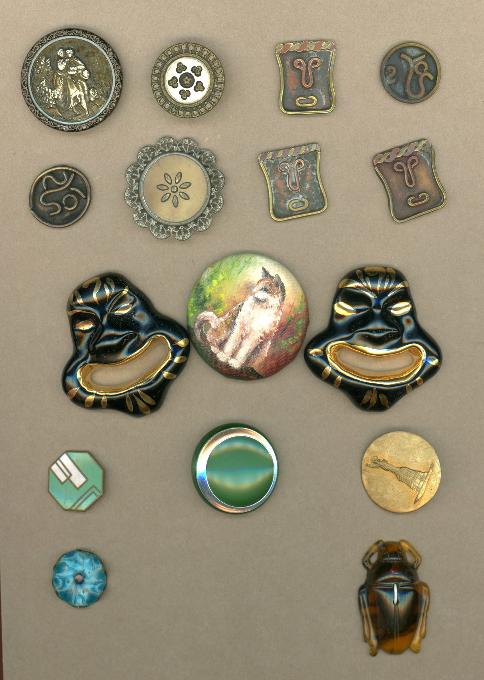 A selection of assorted designs on buttons (1 of 5)