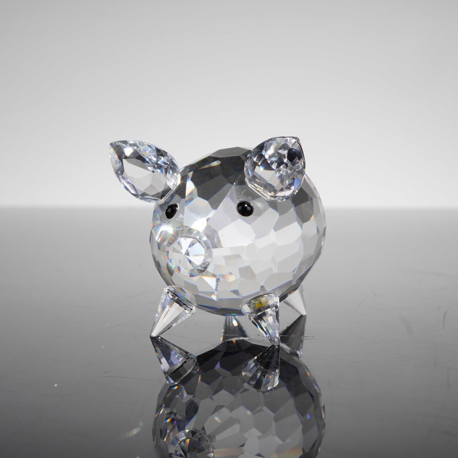 Swarovski Crystal Figurine, Medium Pig (1 of 5)