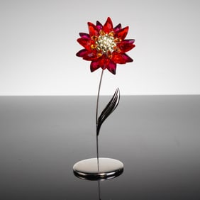 Swarovski Crystal Paradise Flower Figurine, Domoni Light Siam