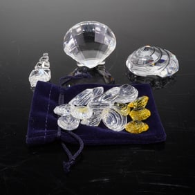 4pc Swarovski Crystal Shell Figurines