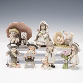 7pc  Enesco Kim Anderson Children Figurines, Pretty as A Picture