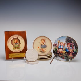 8pc Goebel M.I. Hummel Collector's Club Plates, Plaques, and Accessories