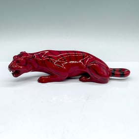 Royal Doulton Flambe Figurine, Crouching Tiger HN225