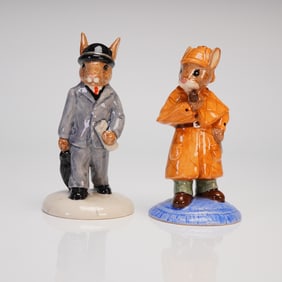 A Pair of Royal Doulton Bunnykins Limited Edition Figurines