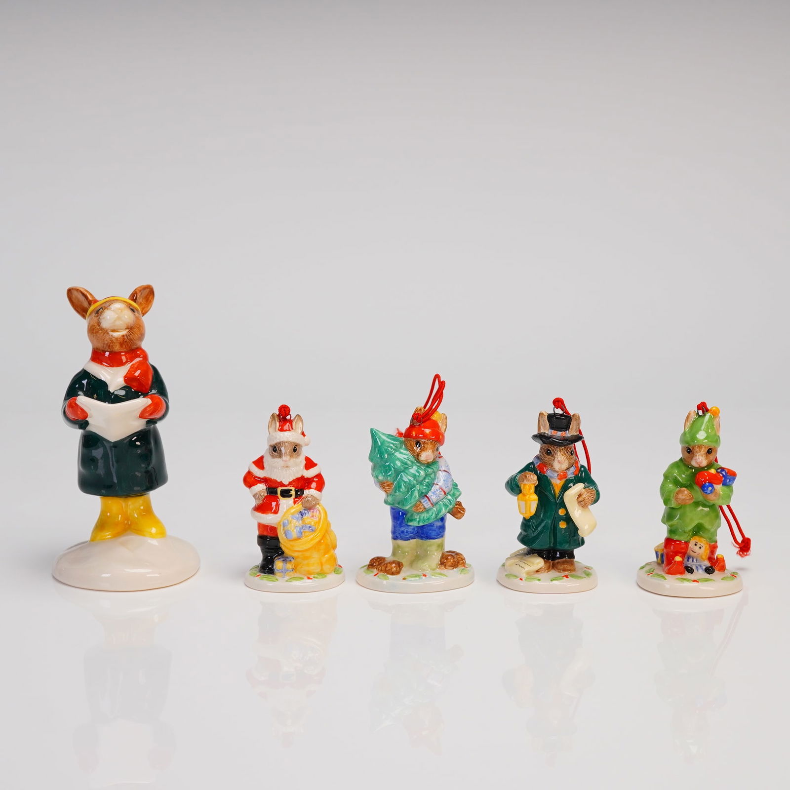 Five Royal Doulton Bunnykins Christmas Figurines and Ornaments (1 of 3)