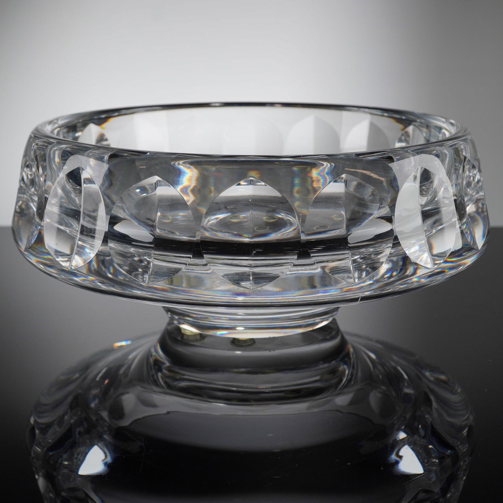 Orrefors by Gunnar Cyren Cut Crystal Footed Centerpiece Bowl (1 of 4)