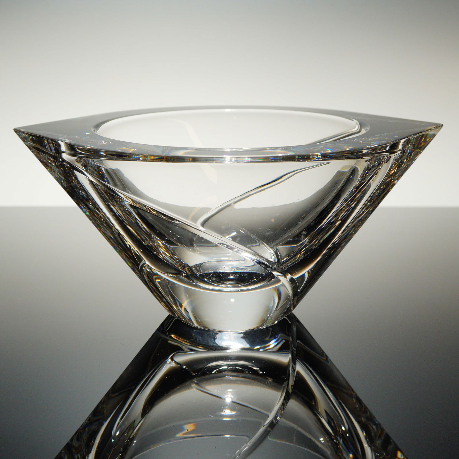 Orrefors Marin Swirl Crystal Bowl Designed by Jan Johansson (1 of 5)