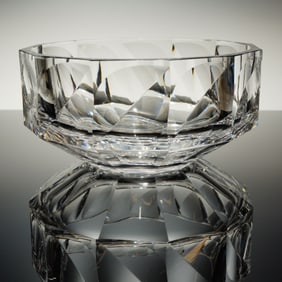 Orrefors Zenith Crystal Bowl Designed by Anne Nilsson