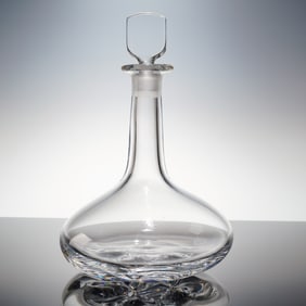 Orrefors Crystal Ships Decanter and Stopper