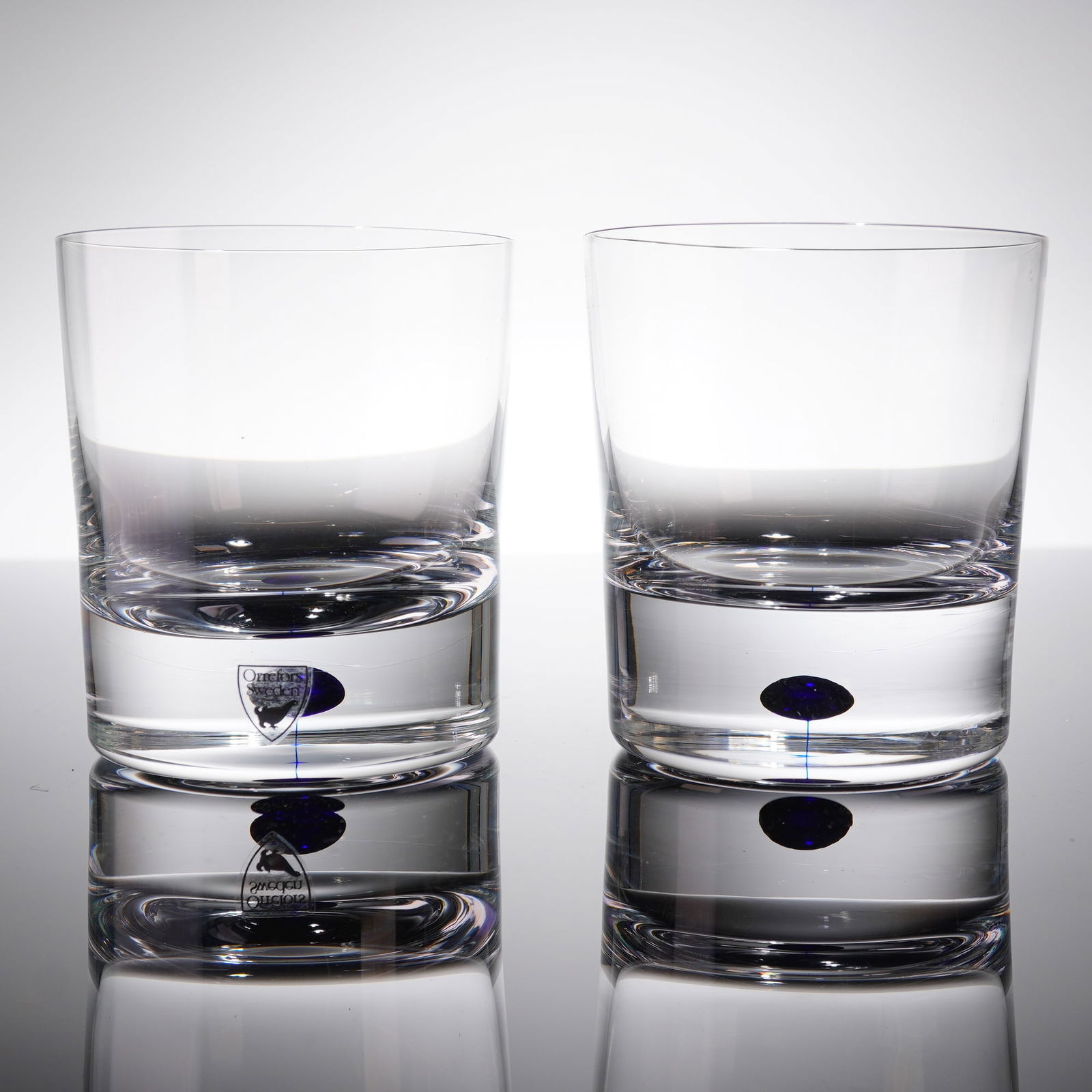 A Pair of Orrefors Intermezzo Crystal Tumblers (1 of 5)