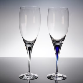 A Pair of Orrefors Intermezzo Wine Glasses