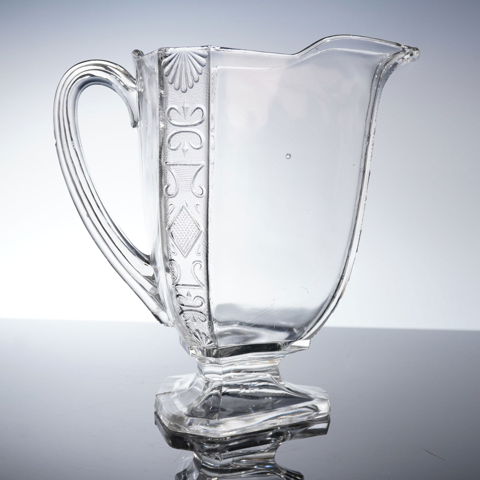Early American Pattern Glass Footed Pitcher (1 of 4)