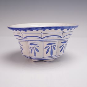 Blue and White Ceramic Jelly Mold