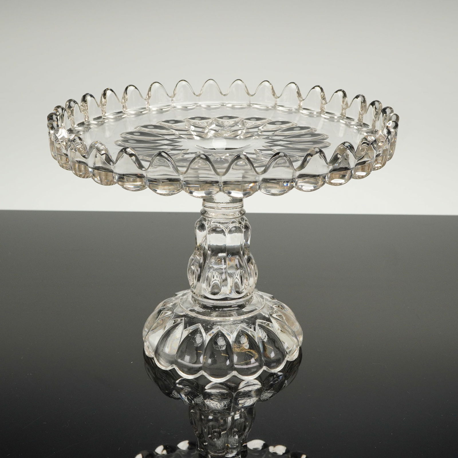 Early American Pressed Glass EAPG Pedestal Cake Stand (1 of 3)