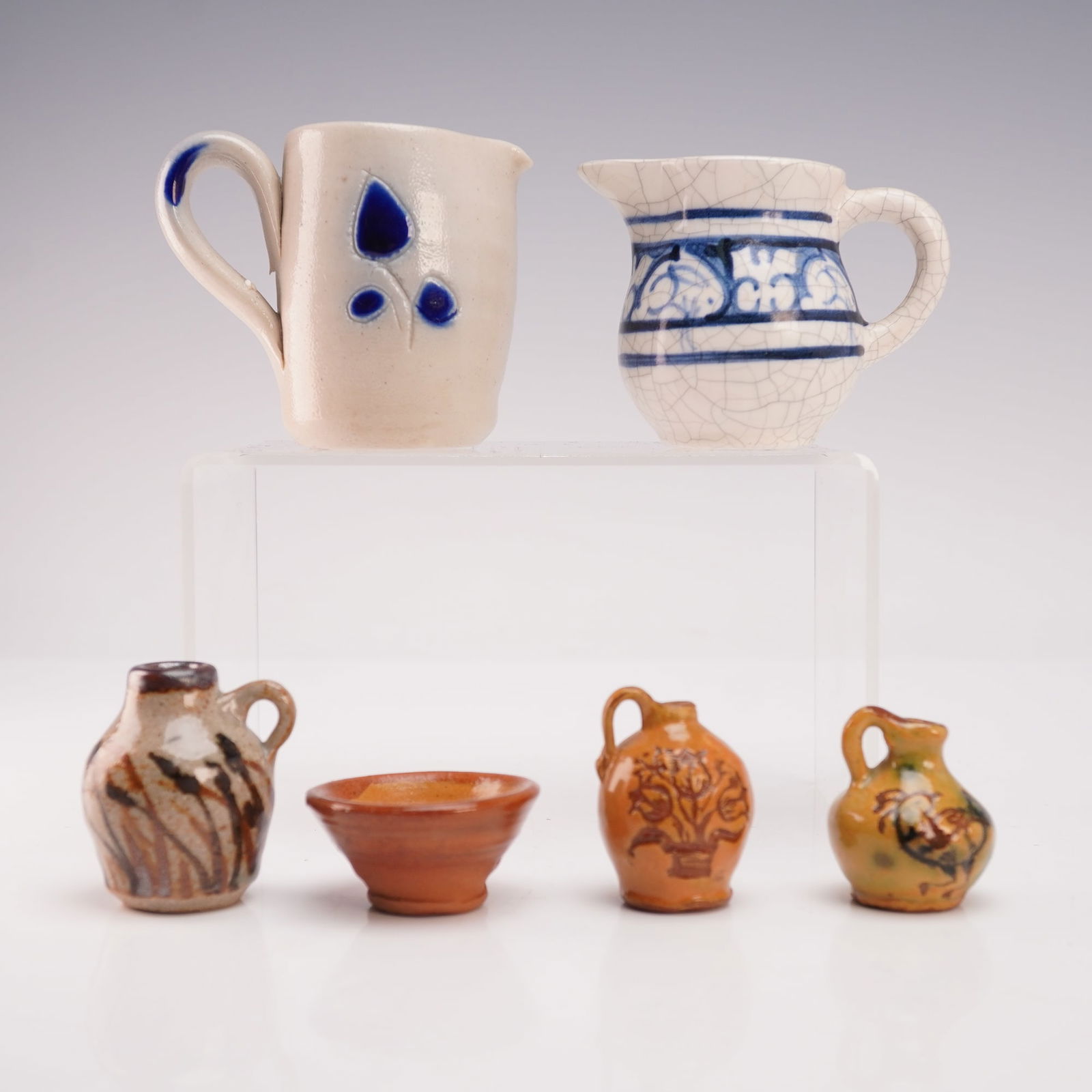 6pc Collection of Miniature Pottery Jugs and Vessels (1 of 6)