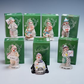7pc Beswick Porcelain Little Lovables Clown Figurines